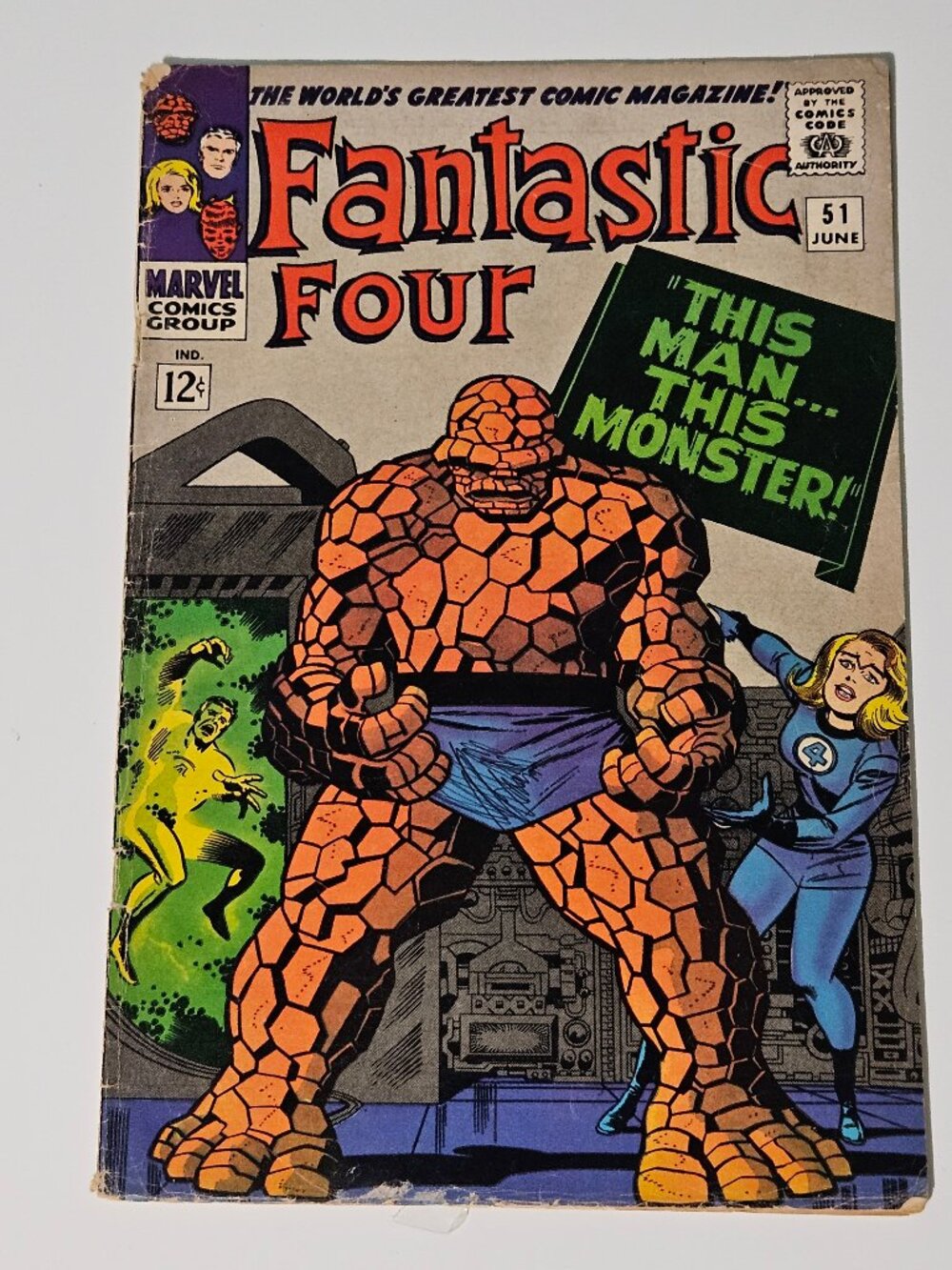 Fantastic Four #51 (Marvel Comics, 1966) Classic Stan Lee Jack Kirby Negative Zn